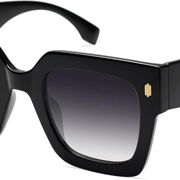 Vintage Oversized Square Sunglasses for Women,Retro Womens Luxury Big Large Sun - Picture 3 of 6